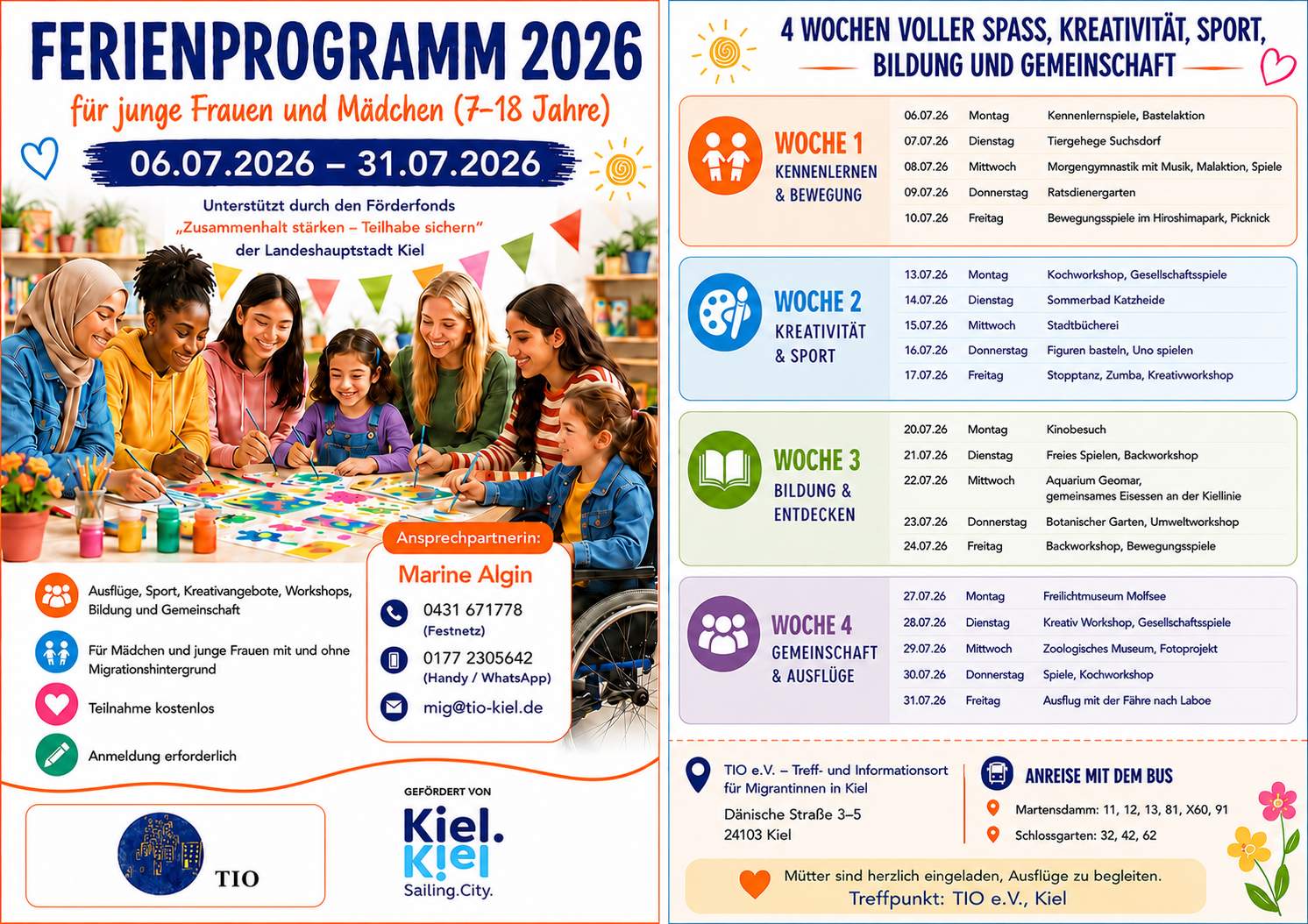Bild des Flyers des Ferienprogramms
